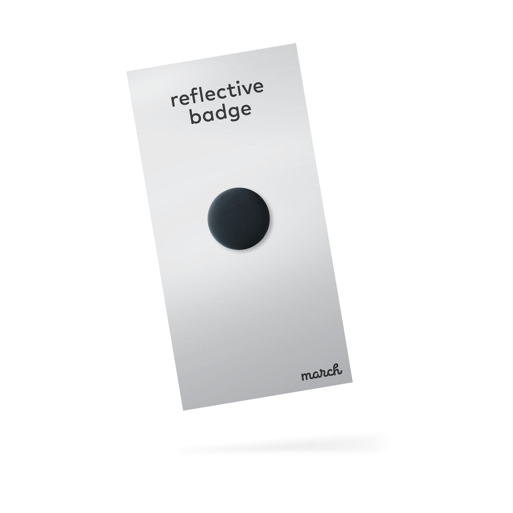March Design Studio Reflective Badge Mini Black Rainbow