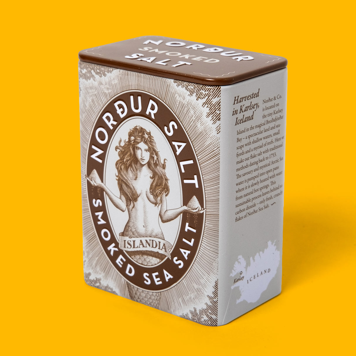 Nordur & Co Meersalzflocken Smoked Metalldose 100g | Geräuchertes Salz | Nordur & Co