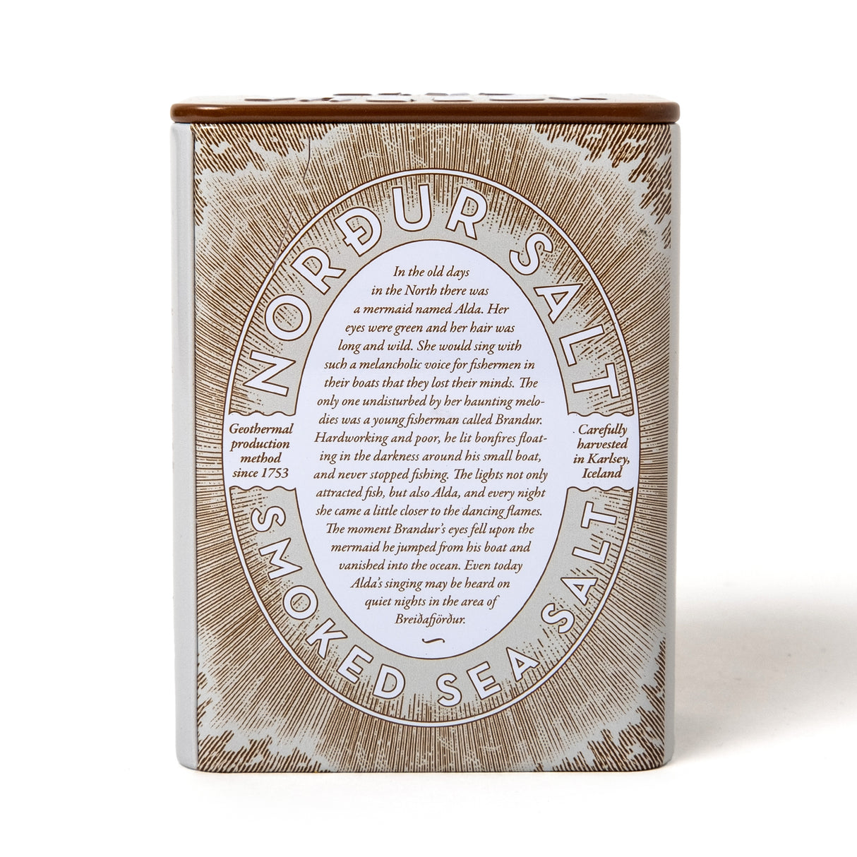 Nordur & Co Meersalzflocken Smoked Metalldose 100g | Geräuchertes Salz | Nordur & Co