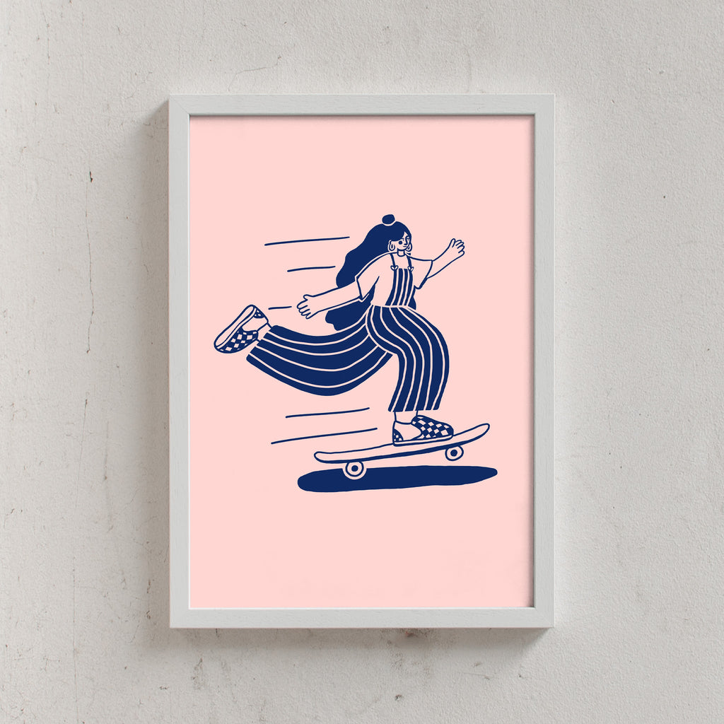 Edition Schee Skate Girl (Din A3) | Fine Art Print von Edition SCHEE weiß
