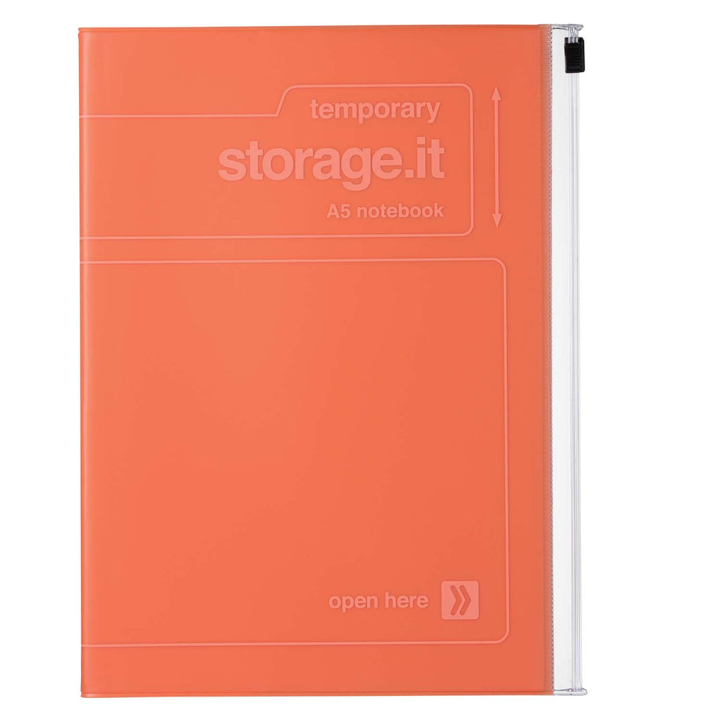 MARK’S Inc. Notizbuch Storage A5 (Terracotta) von MARK’S Inc. | Transparente Reißverschlusstasche für Utensilien