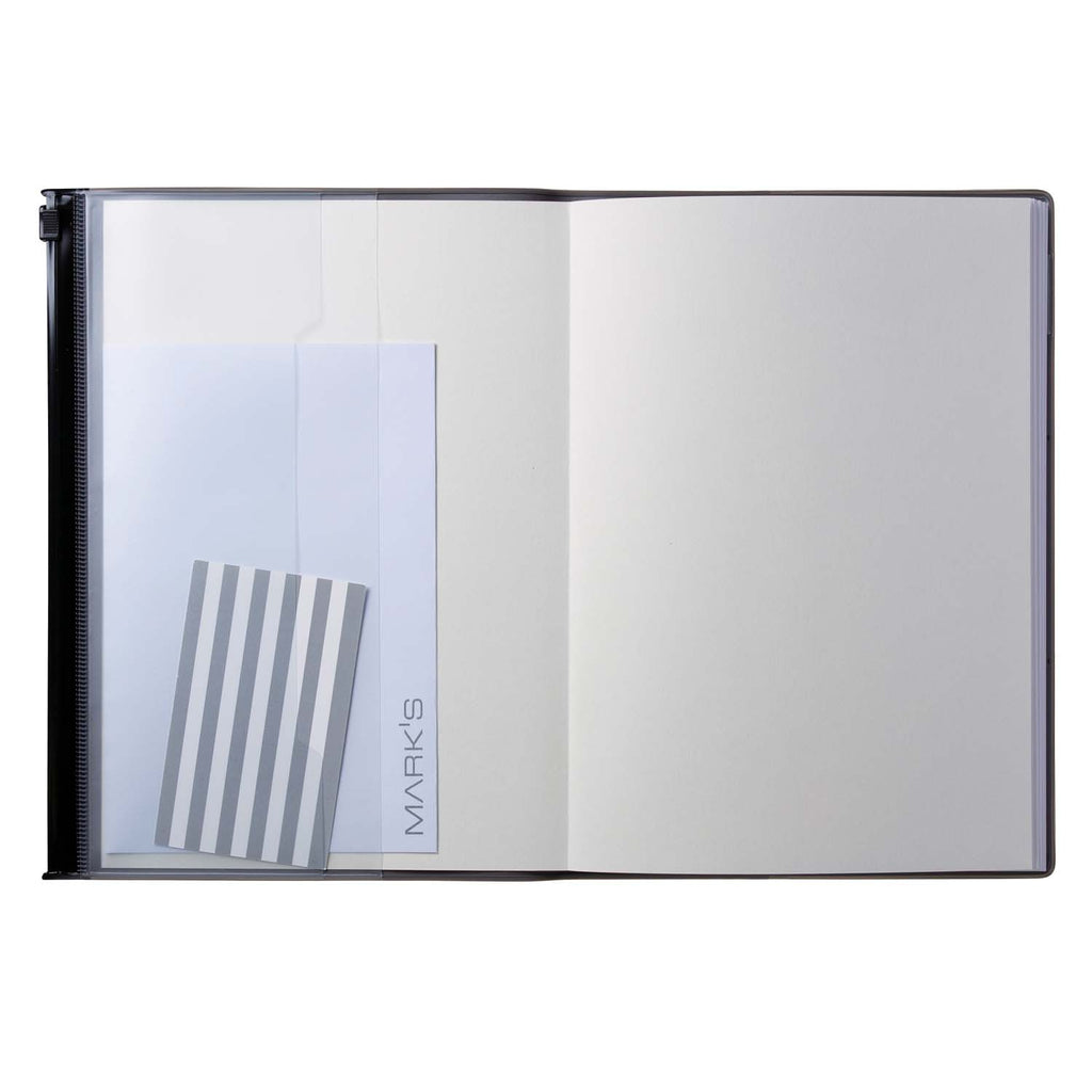 MARK’S Inc. Notizbuch Storage A5 (Black) von MARK’S Inc. | Transparente Reißverschlusstasche für Utensilien