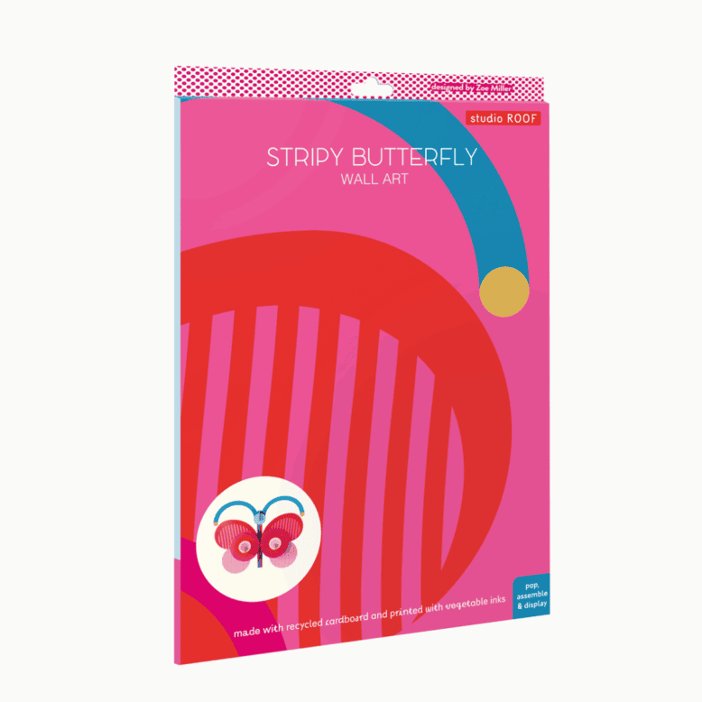 studio ROOF Wanddeko studio ROOF “Stripy Butterfly” | Schmetterlingsdeko aus Karton