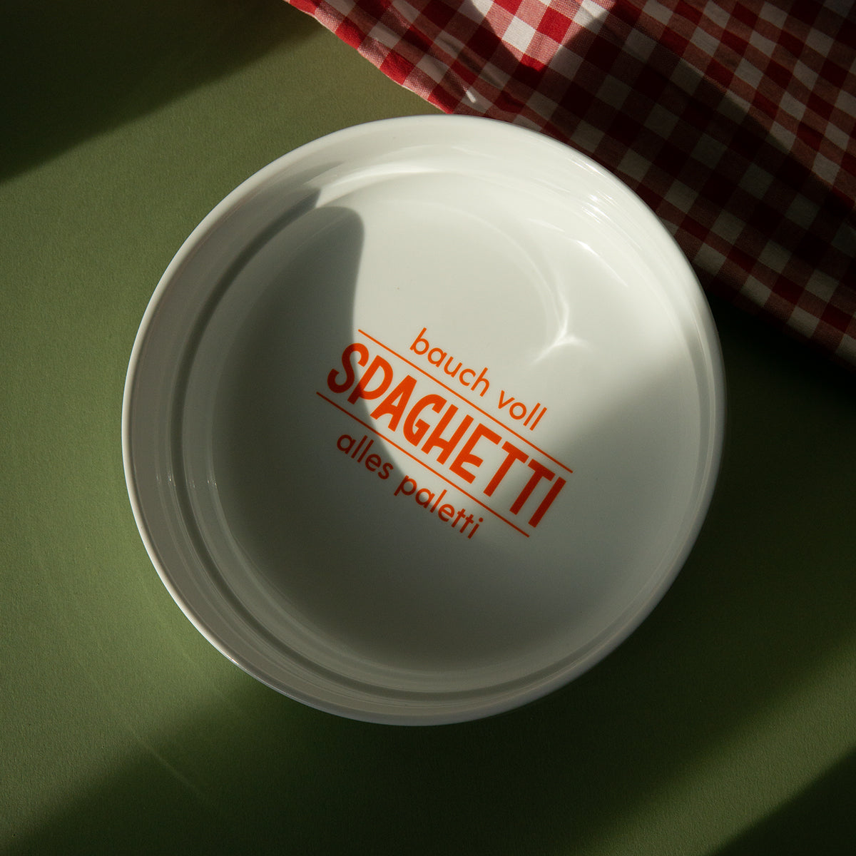 studio ciao Teller "Bauch voll Spaghetti, alles paletti" | studio ciao