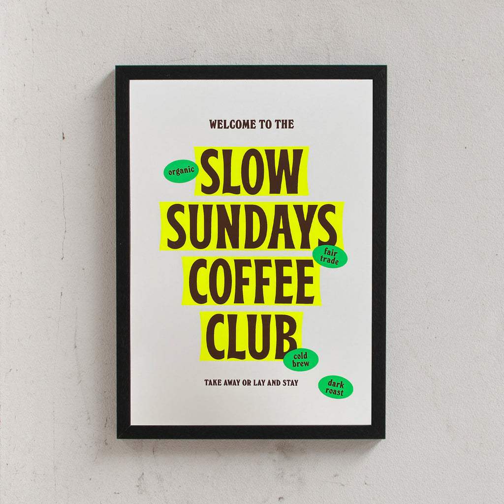 Edition SCHEE Slow Sundays Coffee Club (Din A3) schwarz