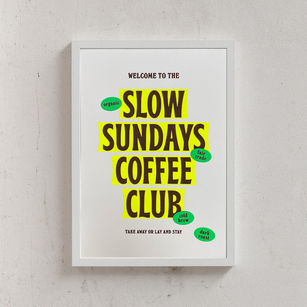 Edition SCHEE Slow Sundays Coffee Club (Din A3) weiß