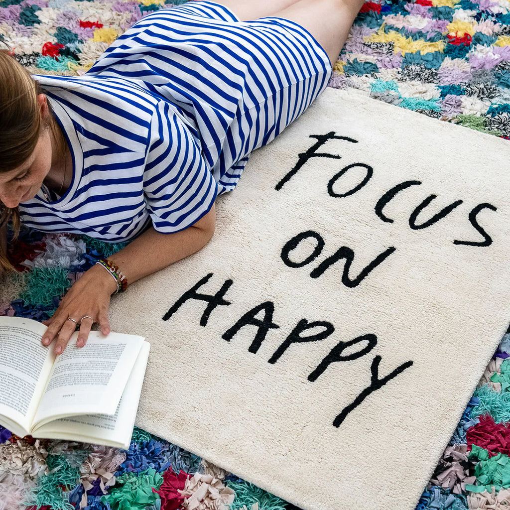 helen b Teppich helen b "Focus on Happy" | 60x90cm | aus Bio-Baumwolle