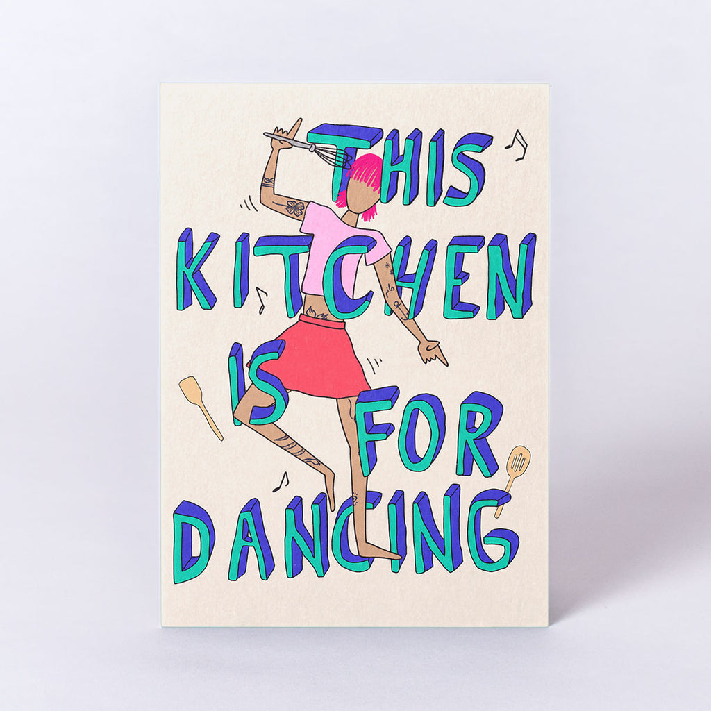 Edition SCHEE Postkarte "This kitchen is for dancing"
