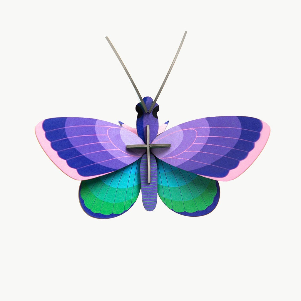 studio ROOF Wanddeko Blue copper butterfly | DIY 3D Objekt von Studio Roof