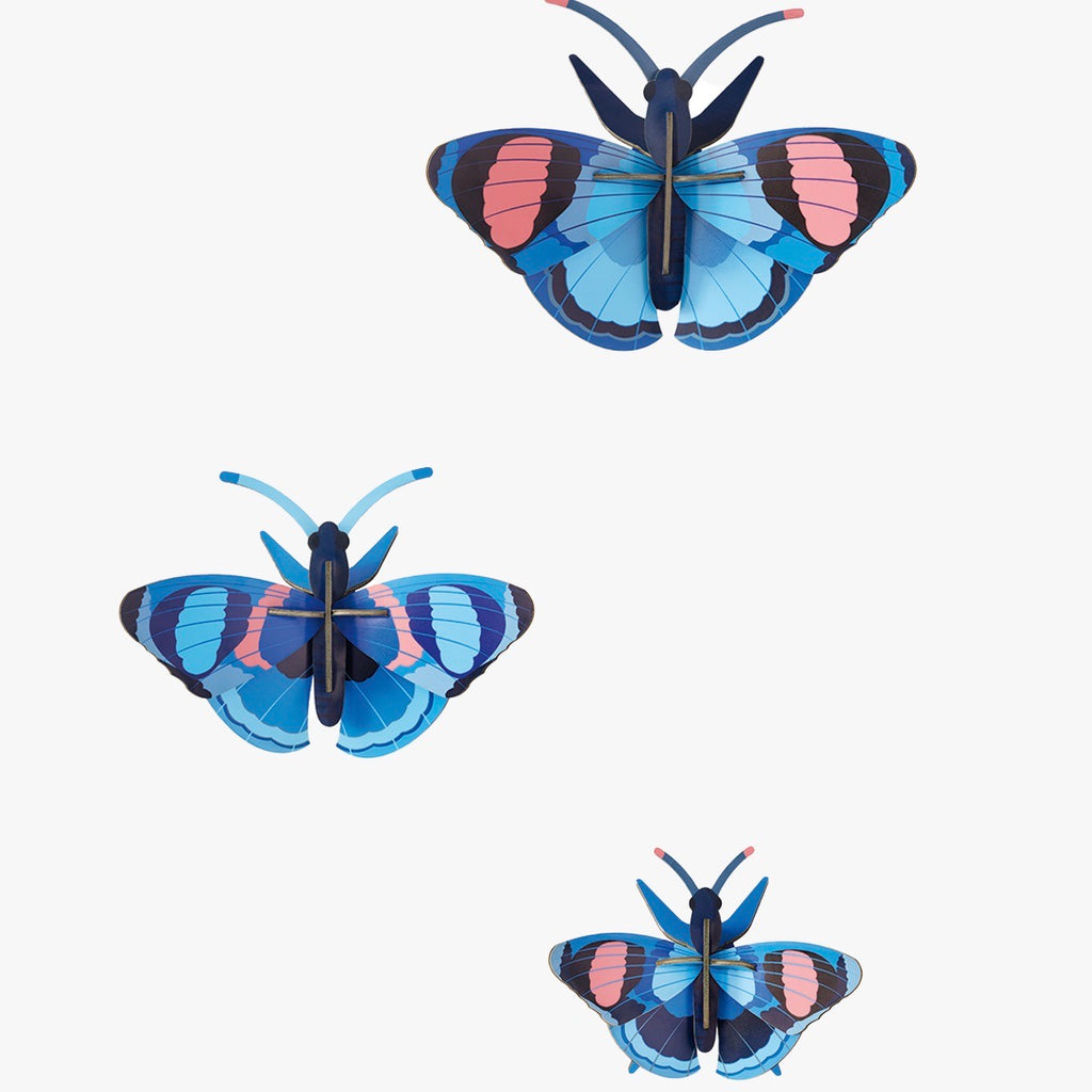 studio ROOF Wanddeko Peacock butterflies (3er Set) | DIY 3D Objekt Studio Roof