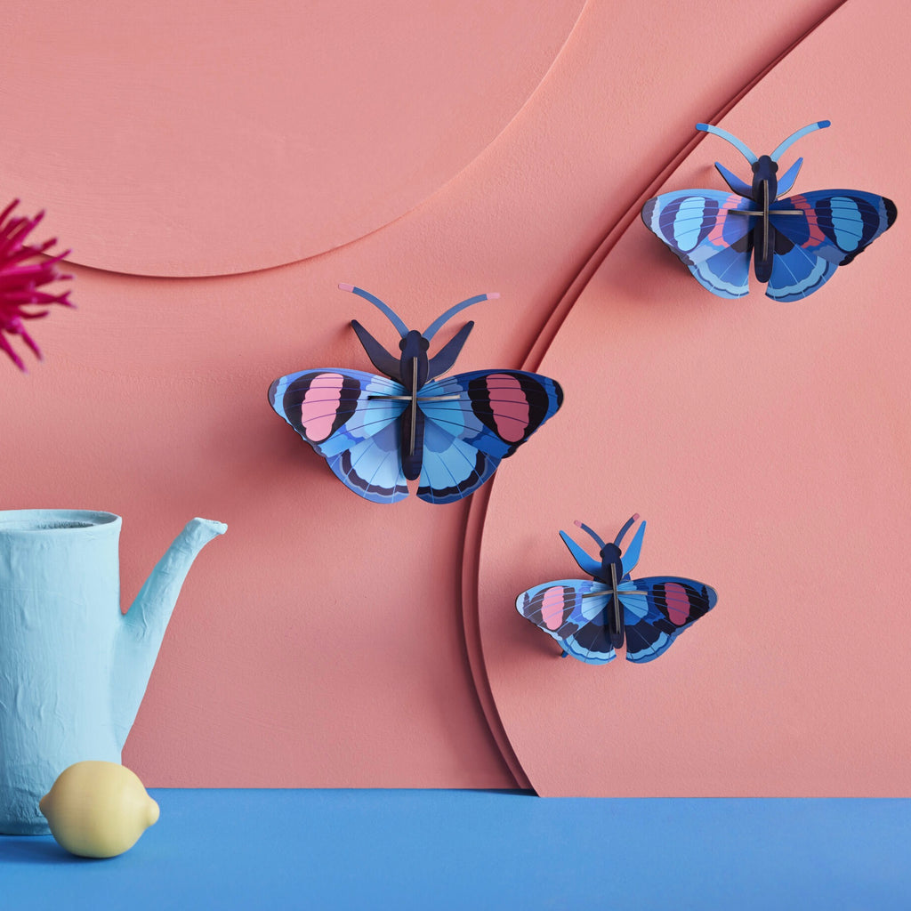 studio ROOF Wanddeko Peacock butterflies (3er Set) | DIY 3D Objekt Studio Roof