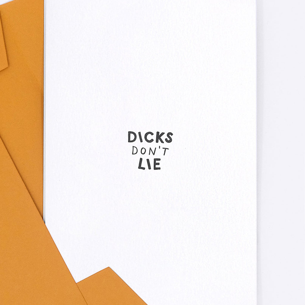 Dicks don´t lie Grußkarte "Surprise"