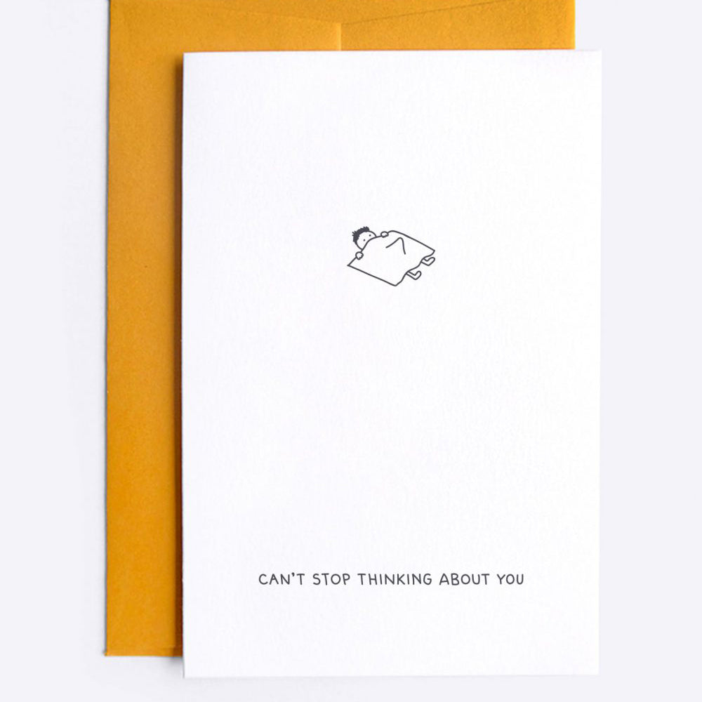 SCHEE Grußkarte "Can´t stop thinking about you" Dicks don´t lie