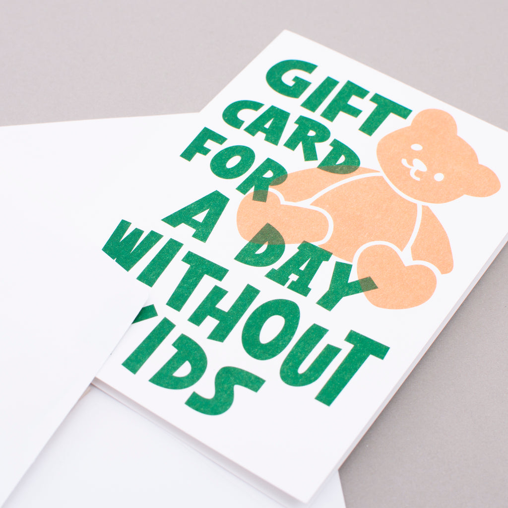Edition SCHEE Grußkarte "Giftcard for a day without kids"