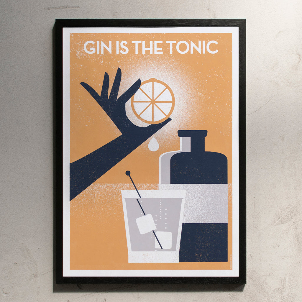 Telegramme Paper Co. Gin is the tonic (Din A2) schwarz