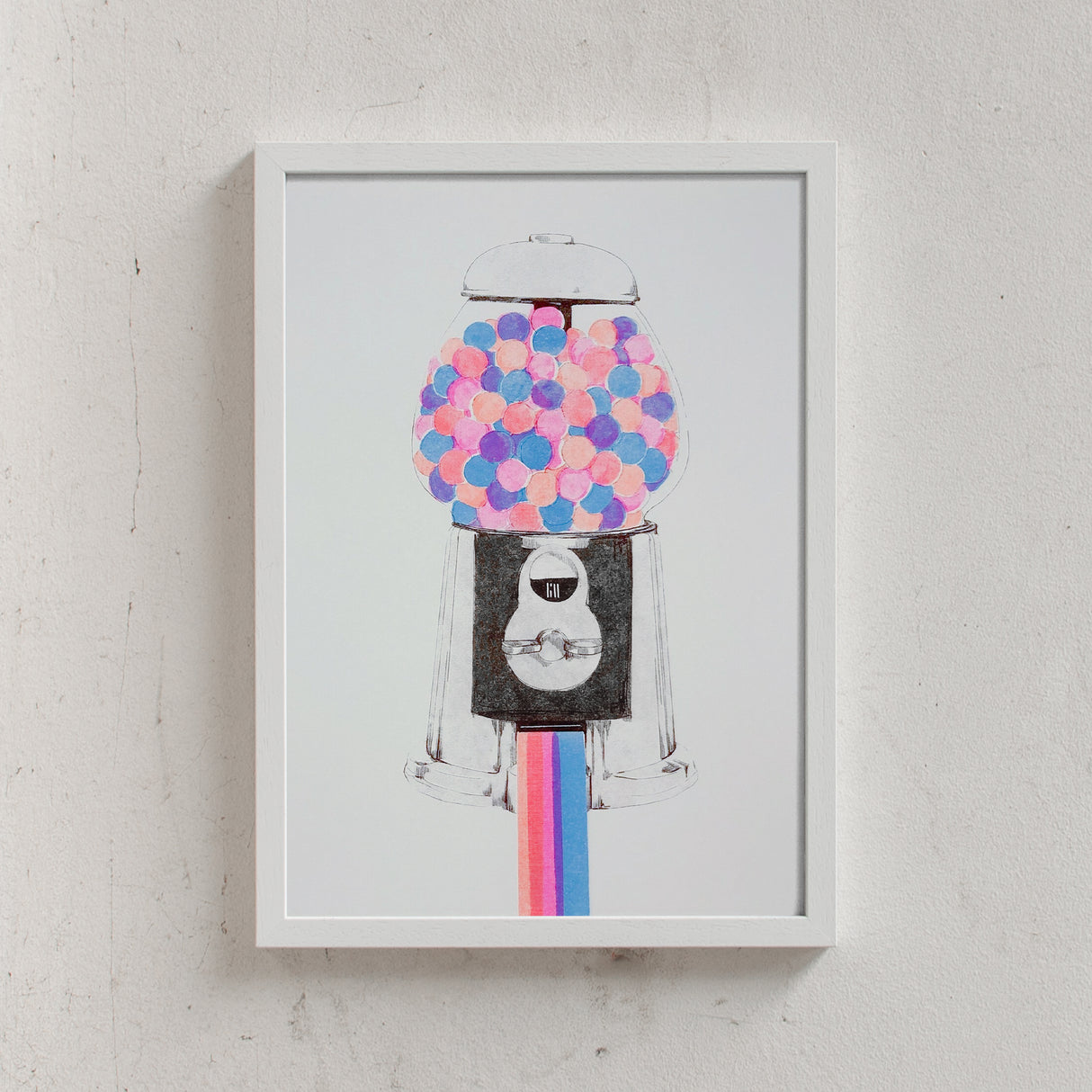 lillillustration Riso Retro Rainbow Gum (Din A3)