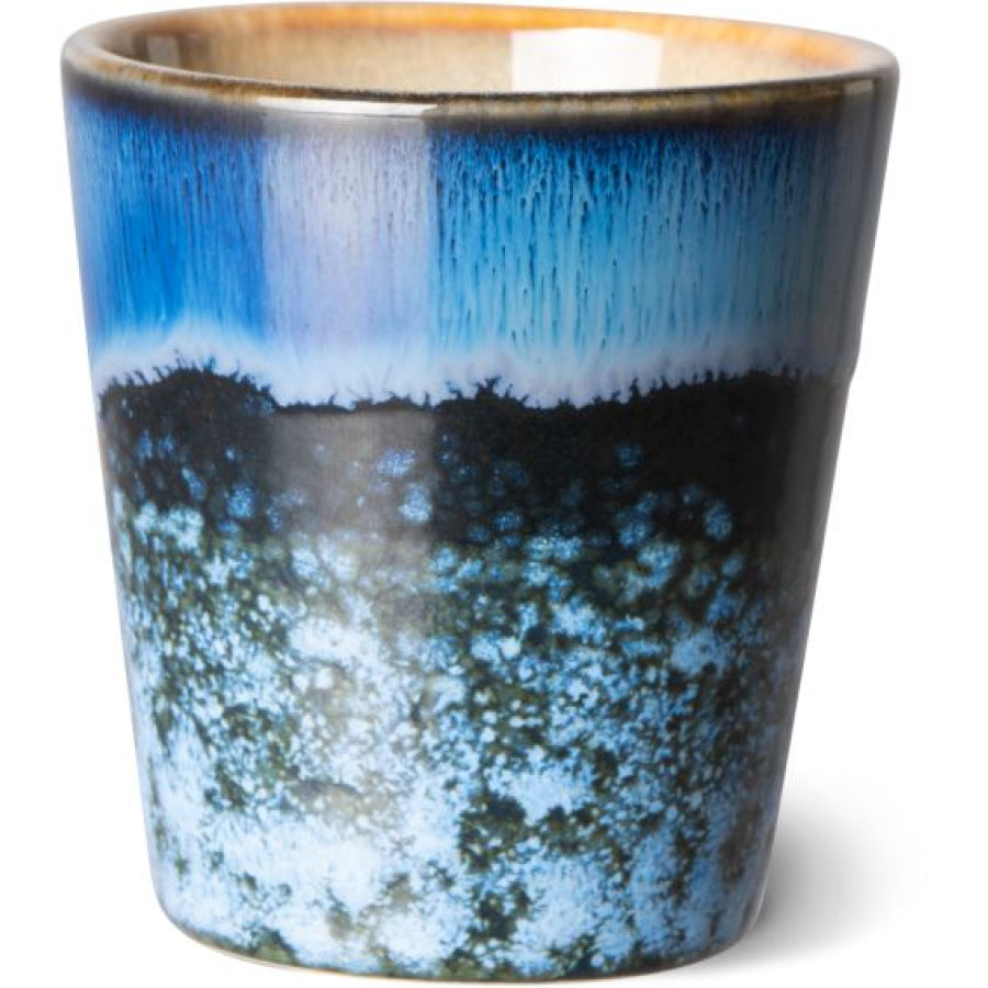 HKliving Ristretto Tasse HKliving "70s Ceramics Calypso" | 4 Stück | 80ml Steingut-Tasse im Retro-Design