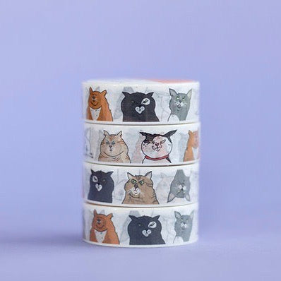 Eat Mielies Weird Illustration Washi-Tape "Cats"