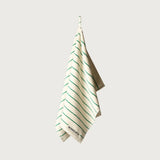 BONGUSTA Badelaken BONGUSTA “Naram Pure White & Grass” | 100x150 cm | Sanfte Farben