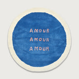 BONGUSTA Teppich „Amour Amour Amour 90 cm“ | Rund & voller Liebe | BONGUSTA