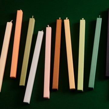HAY Kerzen „Square Fresh“ | 4er-Set in klaren Farben | HAY