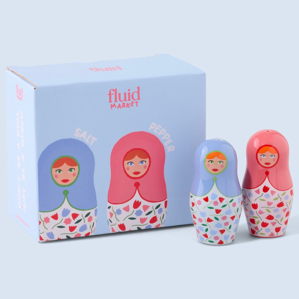 Fluid Market Salz- & Pfefferstreuer „Dolls“ | Figuren-Streuer für den Tisch | Fluid Market