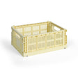 HAY Faltbox „Colour Crate Medium Light Yellow“ | Stapelwunder in Gelb | HAY
