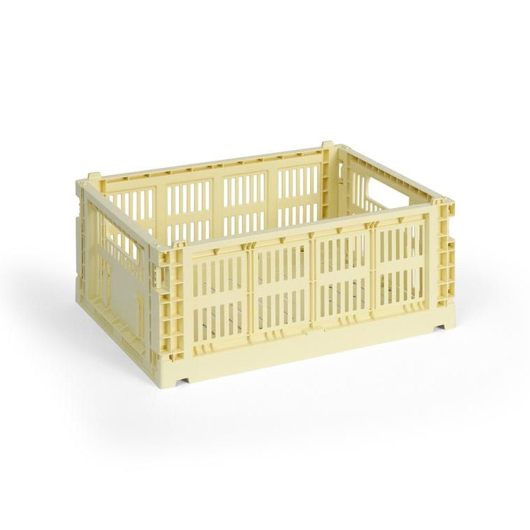 HAY Faltbox „Colour Crate Medium Light Yellow“ | Stapelwunder in Gelb | HAY