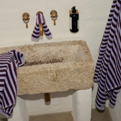 BONGUSTA Handtuch „Naram Wine & Lavender Blue“ | 50 × 80 cm | Bongusta