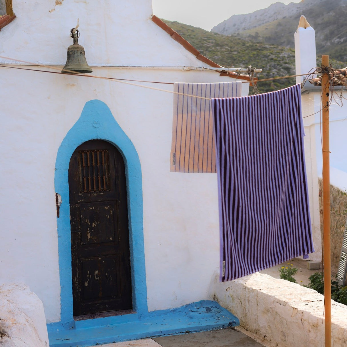 BONGUSTA Badelaken „Naram Wine & Lavender Blue“ | 100 × 150 cm | Bongusta