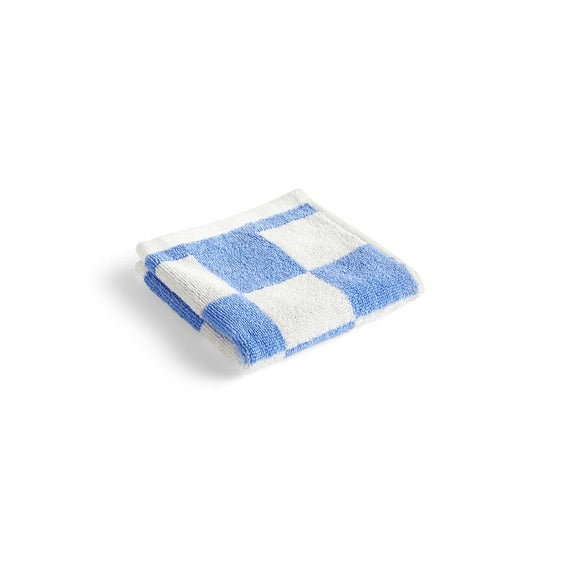 HAY Waschlappen „Check Sky Blue 30×30 cm“ | Weich & kariert | HAY
