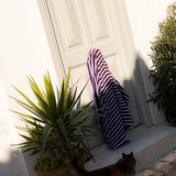 BONGUSTA Badetuch „Naram Wine & Lavender Blue“ | 70 × 140 cm | Bongusta