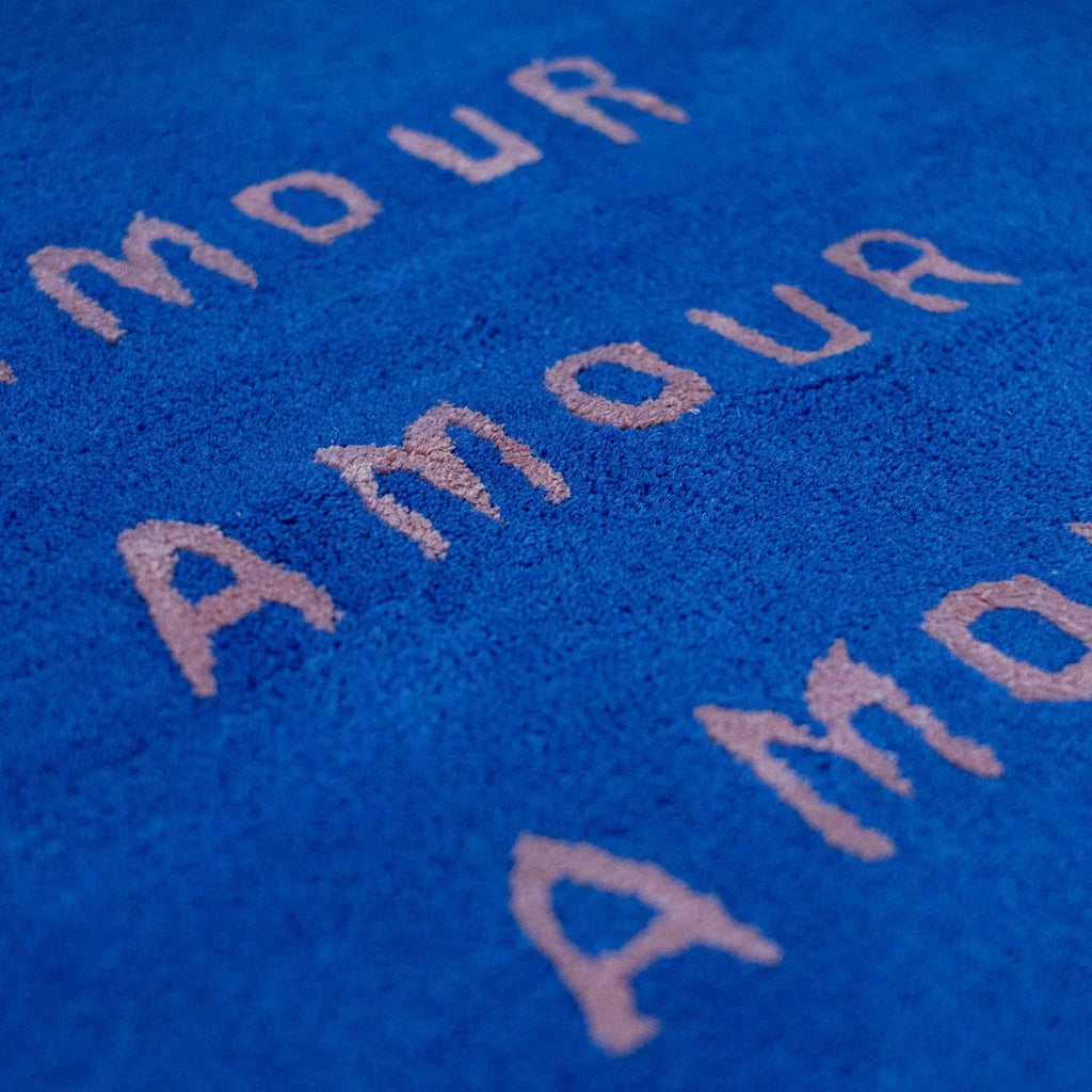 BONGUSTA Teppich „Amour Amour Amour 90 cm“ | Rund & voller Liebe | BONGUSTA