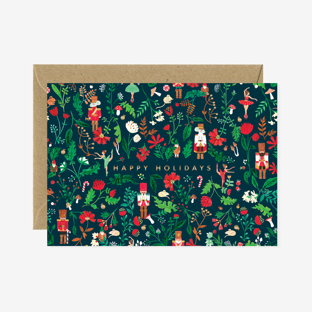 CLAIRE LEINA Grußkarte Claire Leina "Holidays Nutcracker" | A6 Klappkarten mit Recycling-Umschlag aus Frankreich
