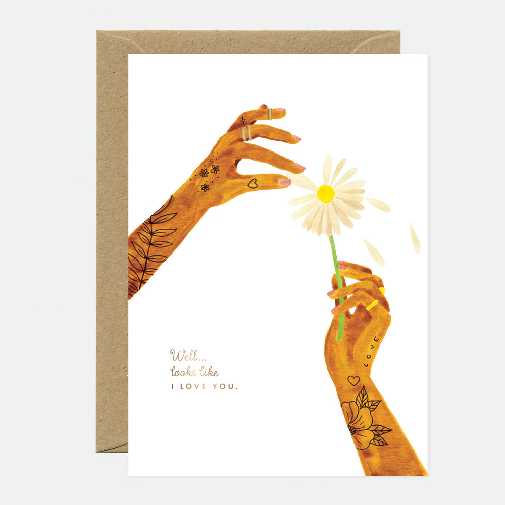 CLAIRE LEINA Grußkarte Claire Leina "Love you Daisy" | A6 Klappkarten mit Recycling-Umschlag aus Frankreich