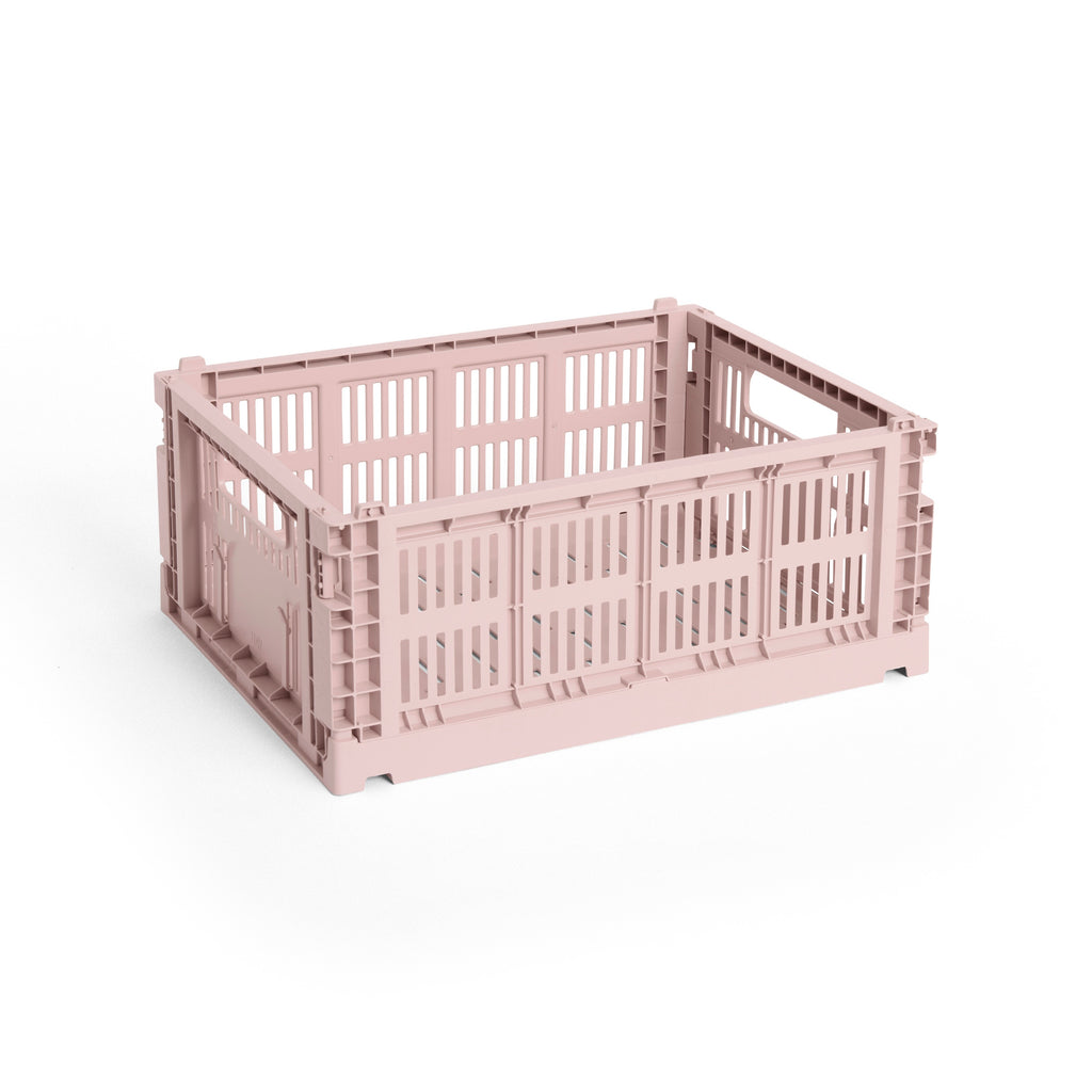 HAY Faltbox „Colour Crate Medium Blush“ | Klappbar & farbenfroh | HAY