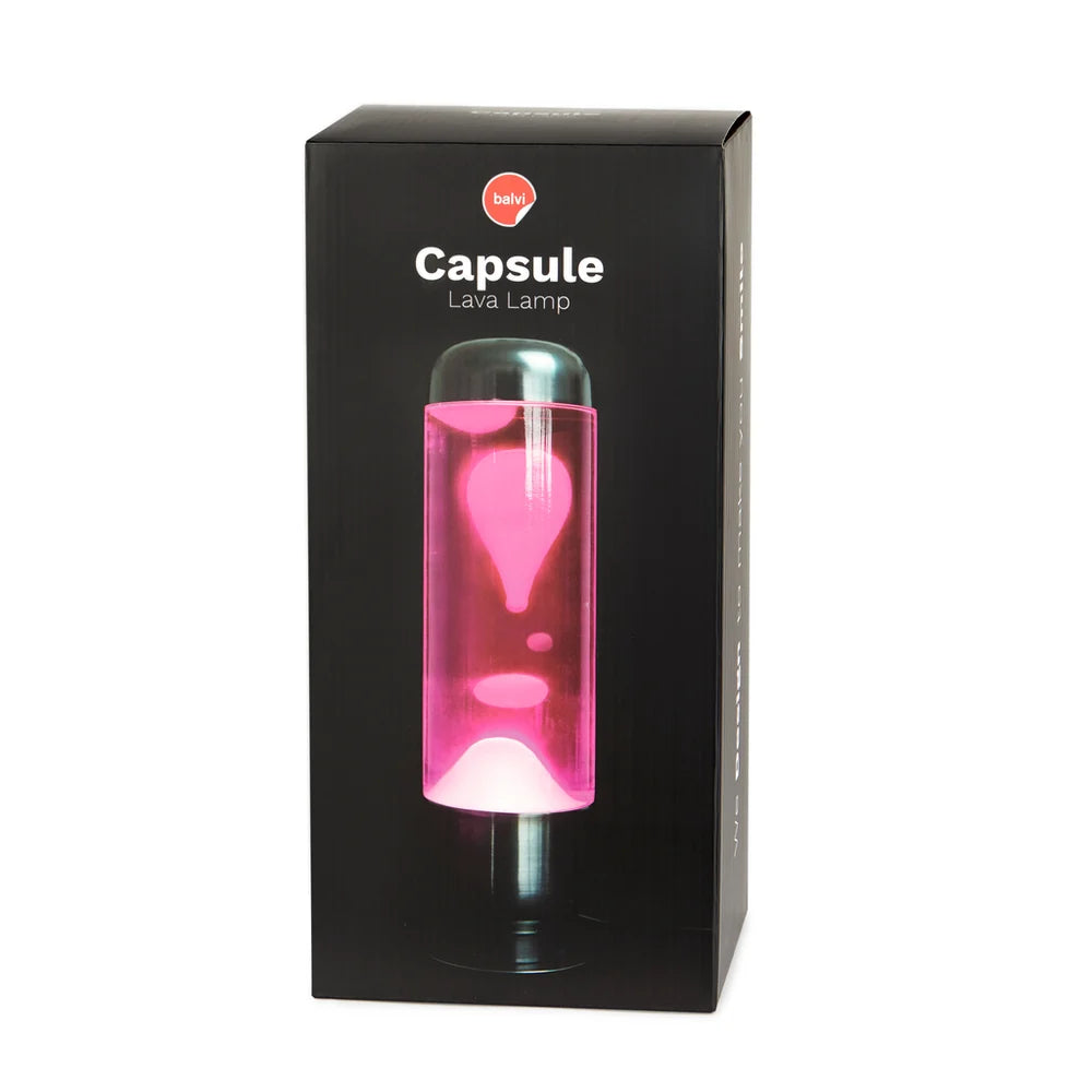 Balvi Lava Lampe “Capsule” Pink/White | Retro Design | Balvi