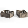HAY Faltbox „Colour Crate Mini Warm Grey“ | 2er-Set in sanftem Grau | HAY