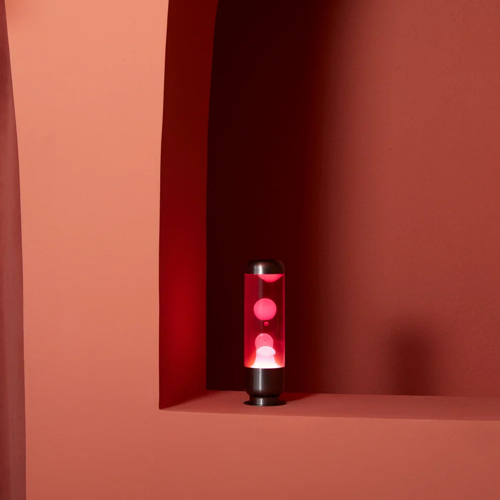 Balvi Lava Lampe “Capsule” Pink/White | Retro Design | Balvi