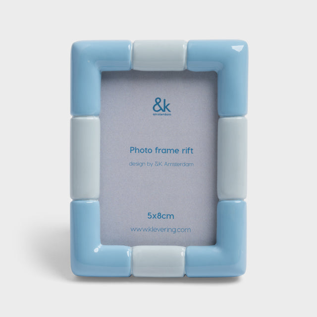 &Klevering Bilderrahmen „Rift Ice Blue“ | Knallig und modern | &Klevering
