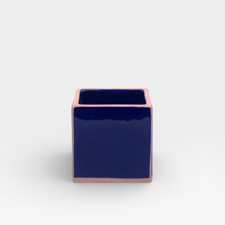 Table Machine Vase “Simple Tile” Blue & Pink | Minimalistisches Design | Table Machine