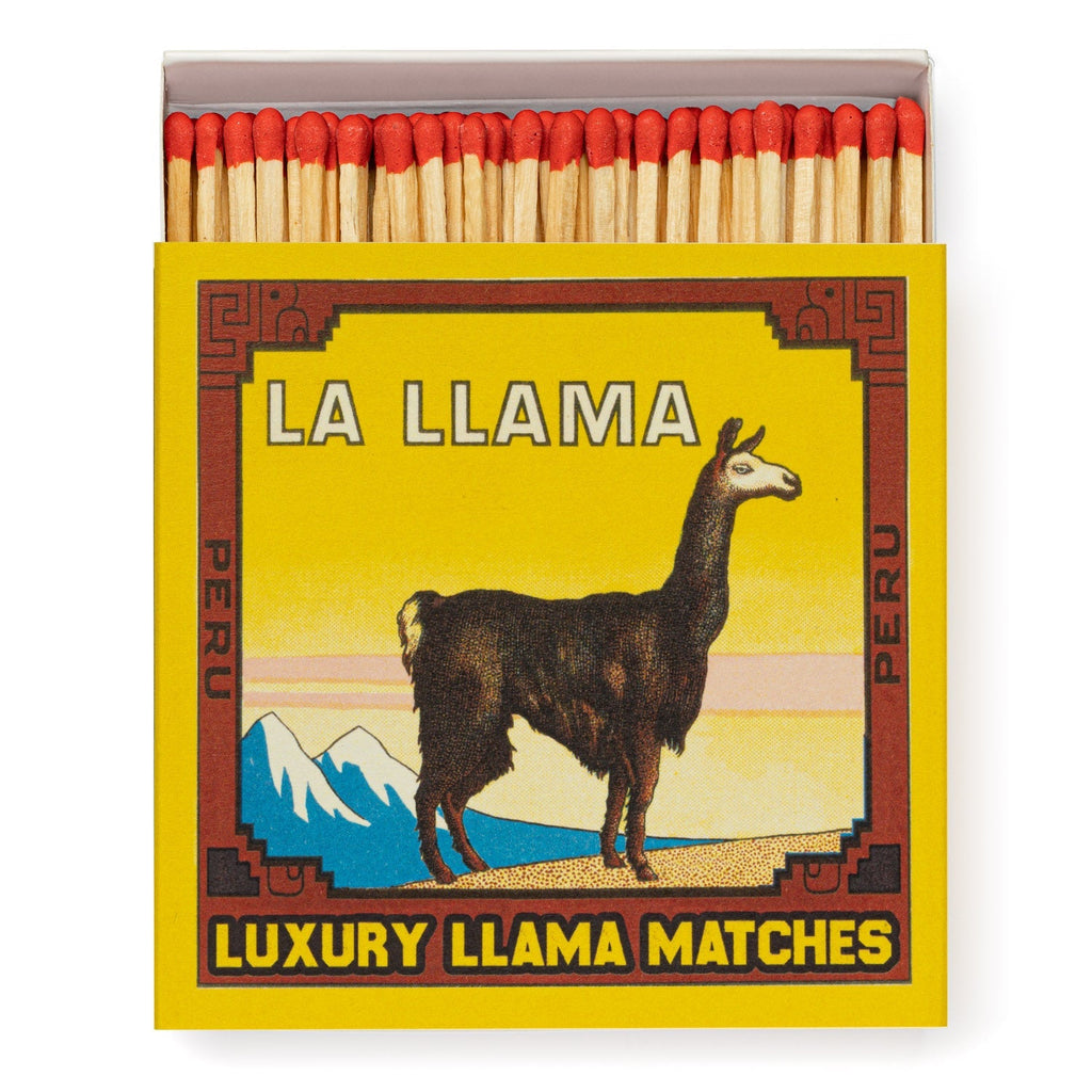 Archivist Lange Streichhölzer "La Llama" von The Archivist | 100 Stück in Square Matchbox