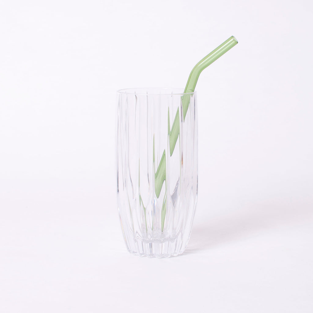 SCHEE Trinkhalm aus Glas 20cm Green