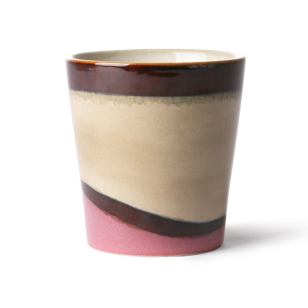 HKliving Tasse HKliving "70s Ceramics Dunes" | 180ml Steingut-Tasse im Retro-Design