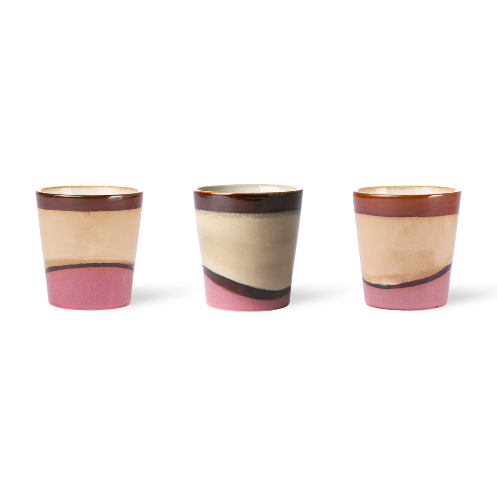 HKliving Tasse HKliving "70s Ceramics Dunes" | 180ml Steingut-Tasse im Retro-Design