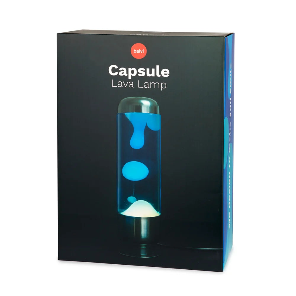 Balvi Lava Lampe “Capsule” Blue | Retro Design | Balvi
