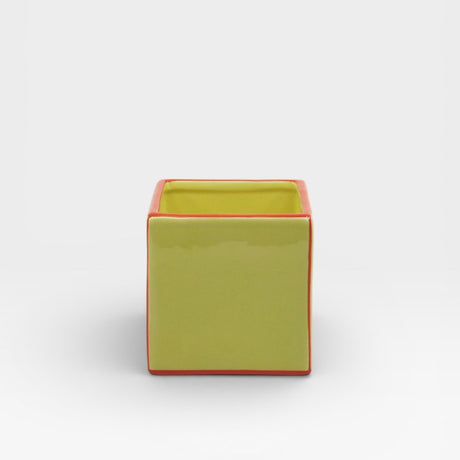 Table Machine Vase “Simple Tile” Yellow & Orange | Minimalistisches Design | Table Machine