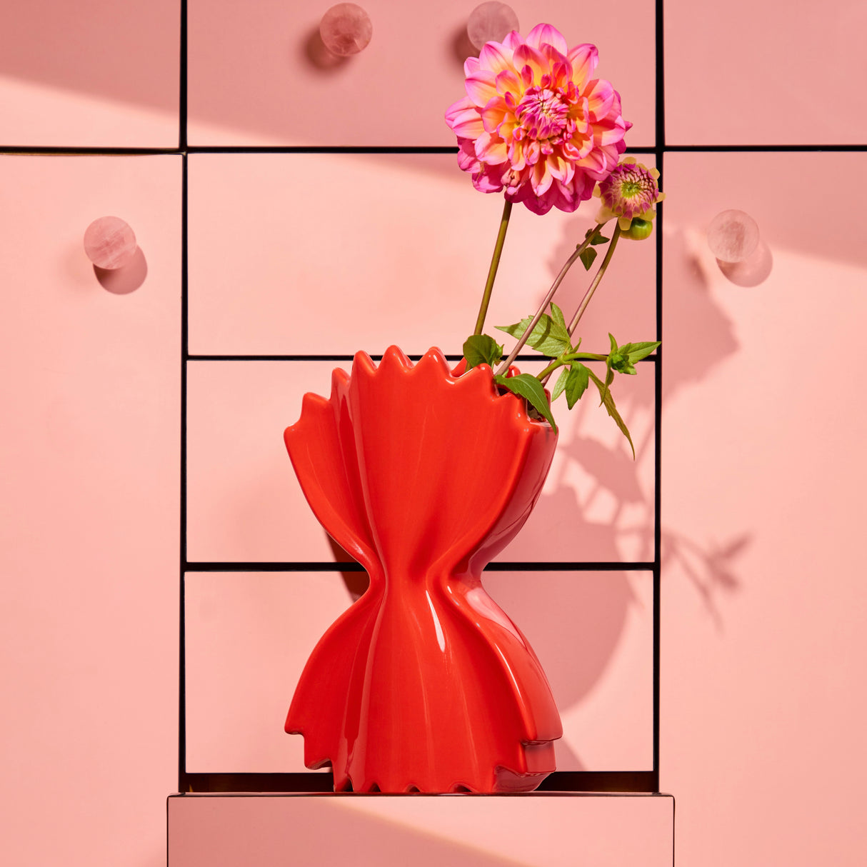 Fluid Market Vase „Pasta Red“ (Limited Edition) | Vase in Pastaform | Fluid Market