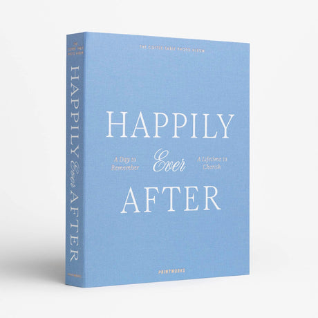 PRINTWORKS Fotoalbum “Happily Ever After” Blue | Hochzeitsalbum | PRINTWORKS