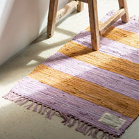 BONGUSTA Teppich „Chindi Rug Lilac & Golden 45×60 cm“ | Glanzstück in Pastell | BONGUSTA